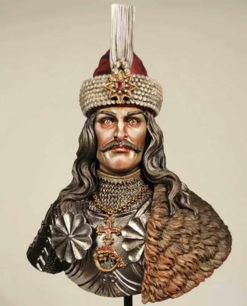 1/10 Medieval Vlad Tepes, Resin Model Bust Kit, Unassembled and Unpainted