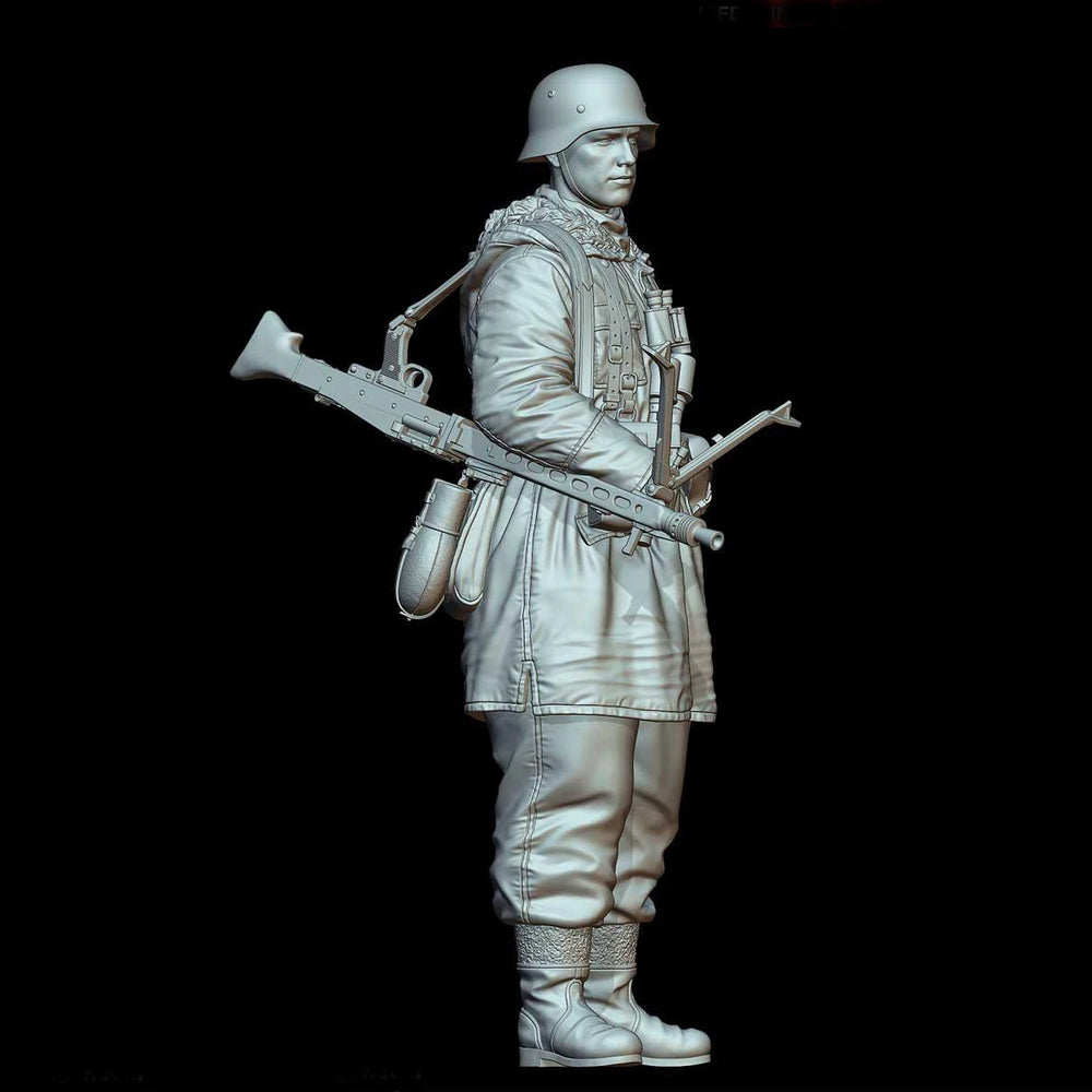 1/16 WWI German Infantryman with Mauser Rifle, Resin Model Figure Kit, Unassembled and Unpainted
