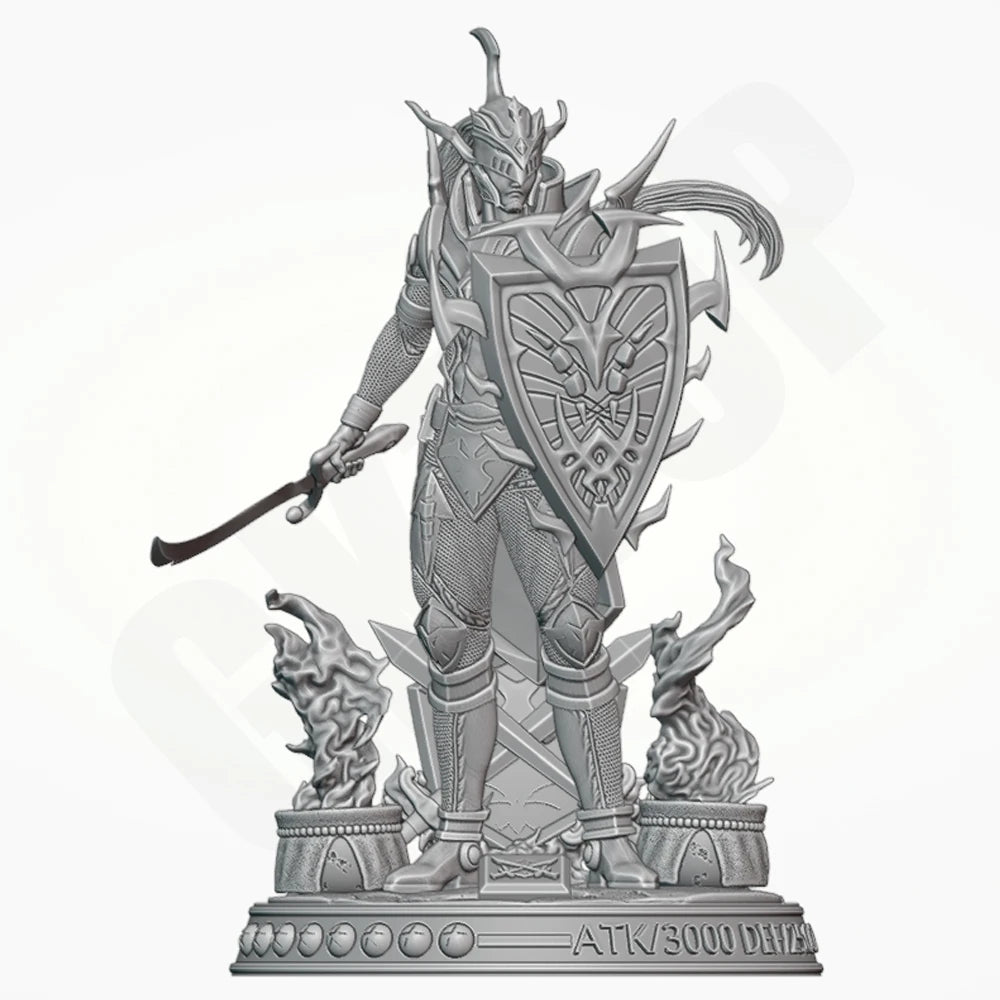 1/24 Horned Demon in Ornate Armor, Resin Model Figure Kit, Fantasy Theme, Unassembled and Unpainted