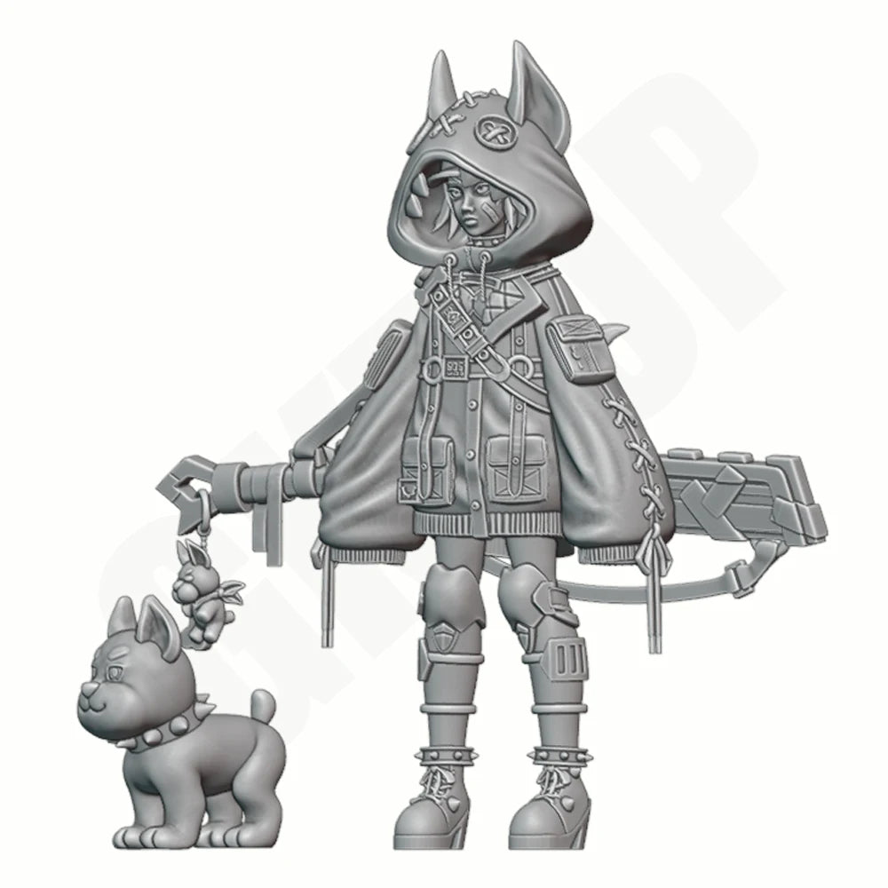 1/24 Tactical Demon Warrior, 3 Figures, Resin Model Figure Kit, Fantasy Theme, Unassembled and Unpainted