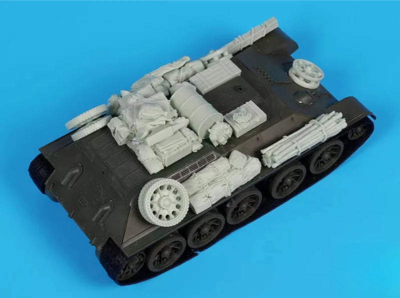 1/35 WWII Soviet T-34T Tank Recovery Vehicle, Resin Model Vehicle Kit, Unassembled and Unpainted