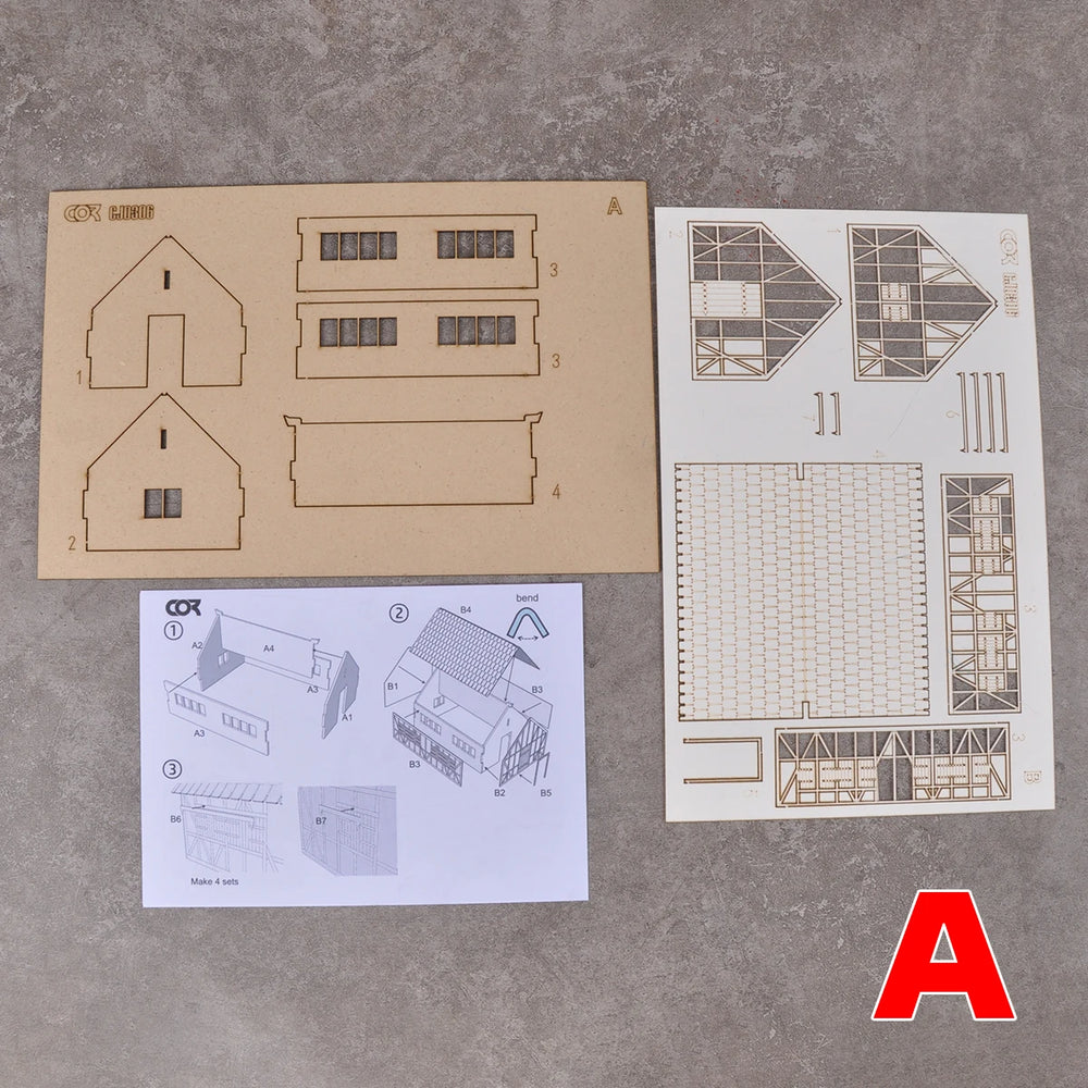 1/72 European Rural Farm Buildings, Resin Model Diorama Kit, Historical Theme, Unassembled and Unpainted