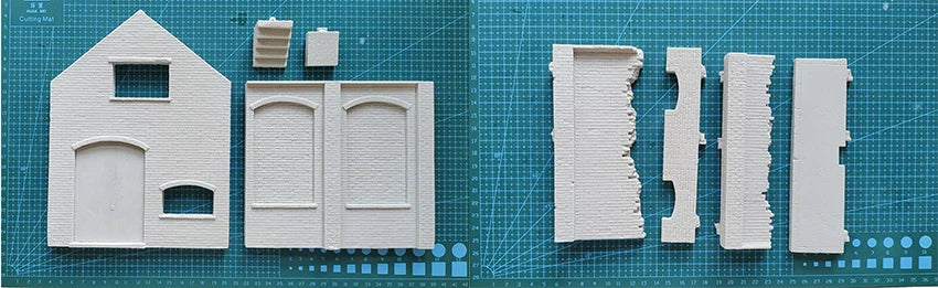 1/35 Modern European Storehouse Ruins, Resin Model Terrain Kit, Unpainted