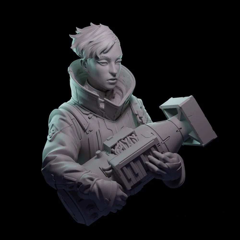1/10 Tactical Operative, Resin Model Bust Kit, Sci-Fi Theme, Unassembled and Unpainted