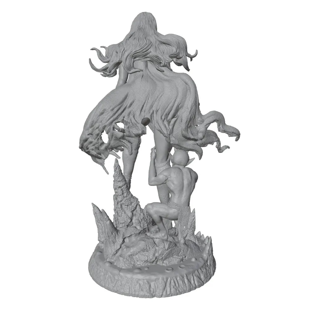 75mm Dark Sorceress with Demonic Tentacles, Resin Model Figure Kit, Fantasy Theme, Unassembled and Unpainted