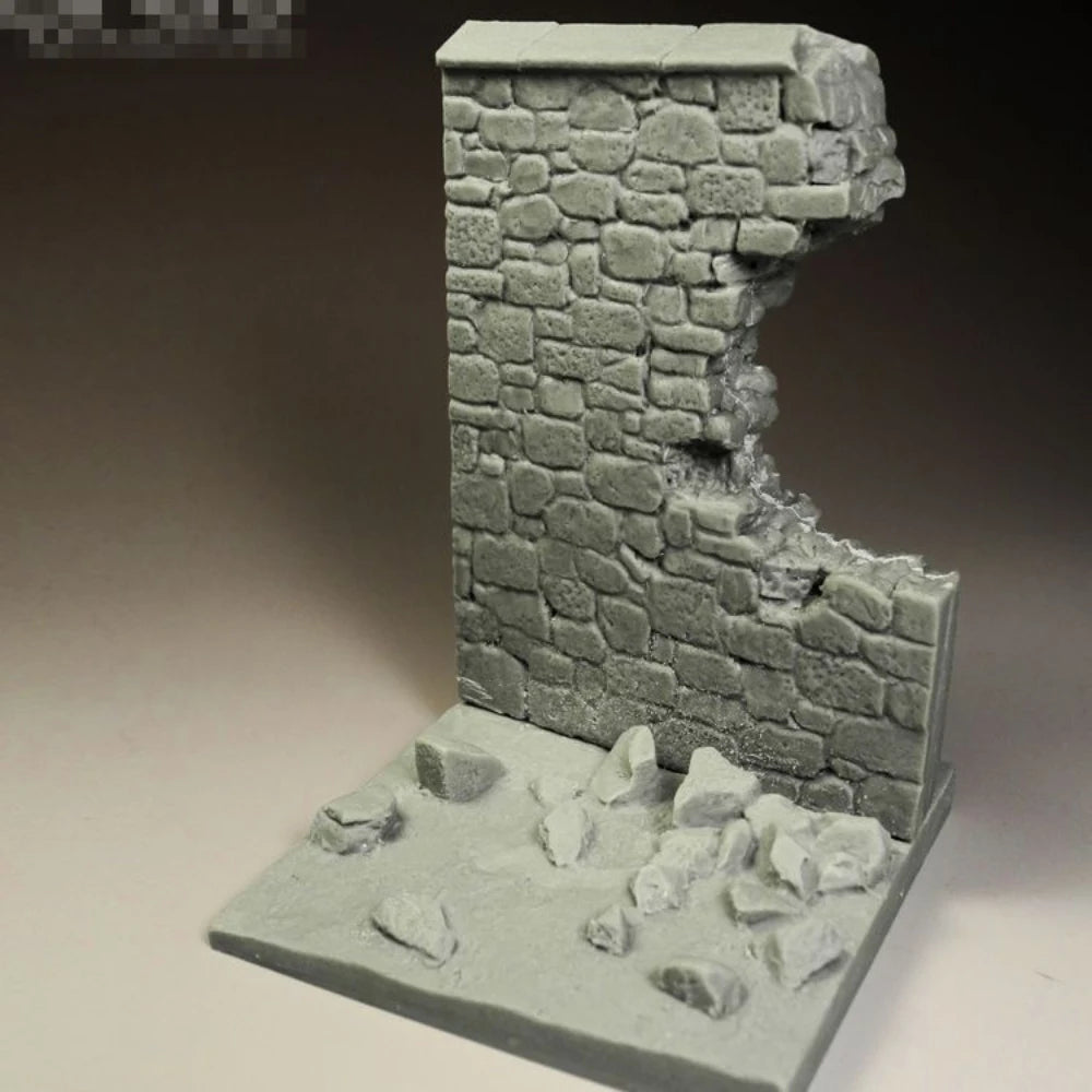 1/35 WWII German Ruins, Resin Model Terrain Kit, Unpainted