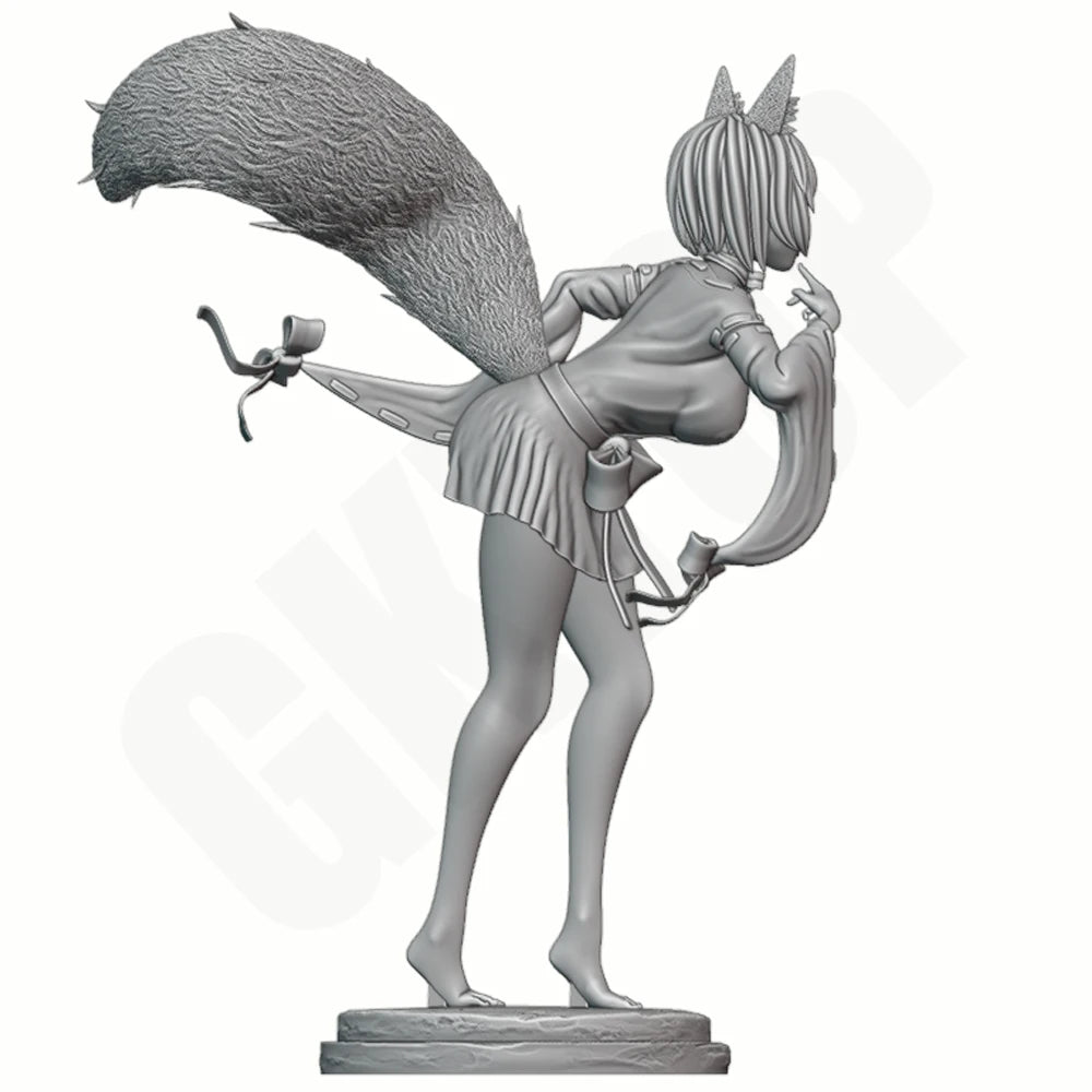 1/24 Kitsune Fox Spirit, Resin Model Figure Kit, Anime Theme, Unassembled and Unpainted