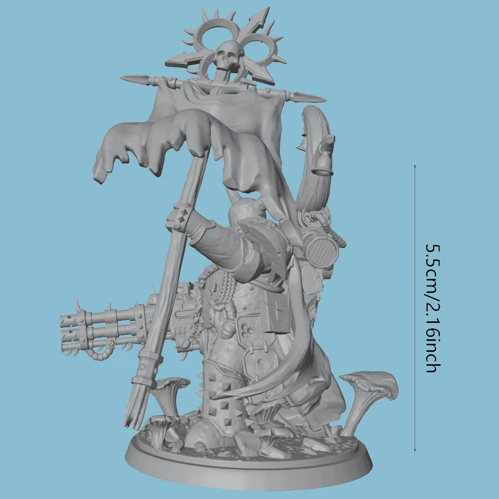 55mm Demonic Chaos Warriors, 5 Figures, Resin Model Figure Kit, Fantasy Theme, Unassembled and Unpainted