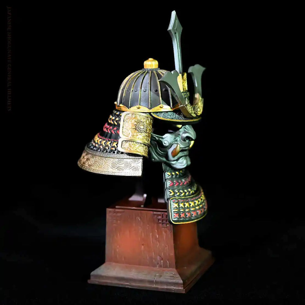 130mm Medieval Samurai Kabuto Helmet, Resin Model Bust Kit, Unassembled and Unpainted