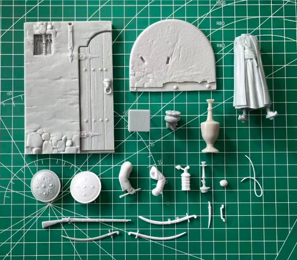 75mm Ancient Eastern Merchant, Resin Model Figure Kit, Unassembled and Unpainted