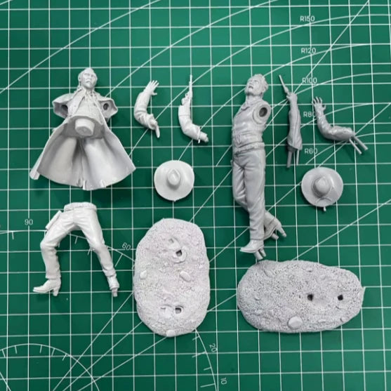 1/24 American Civil War Western Cowboys Duel, 2 Figures, Resin Model Figure Kit, Unassembled and Unpainted
