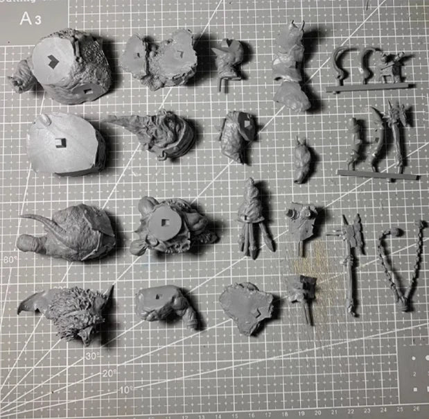 110mm Beast Warrior, Resin Model Figure Kit, Fantasy Theme, Unassembled and Unpainted