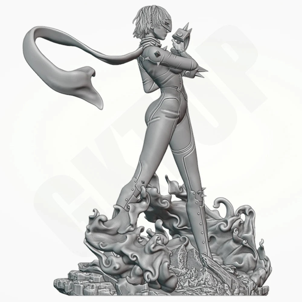 1/24 Belle Samurai Sorceress, Resin Model Figure Kit, Fantasy Theme, Unassembled and Unpainted