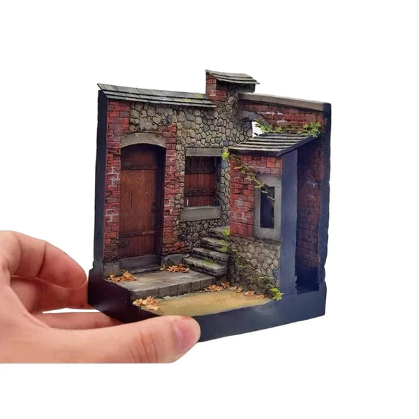 Urban Ruined Building Alley, Resin Model Terrain Kit, Historical Theme, Unpainted