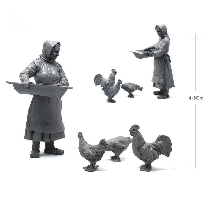 1/35 Cold War Soviet Female Soldiers, 6 Figures, Resin Model Figure Kit, Unassembled and Unpainted