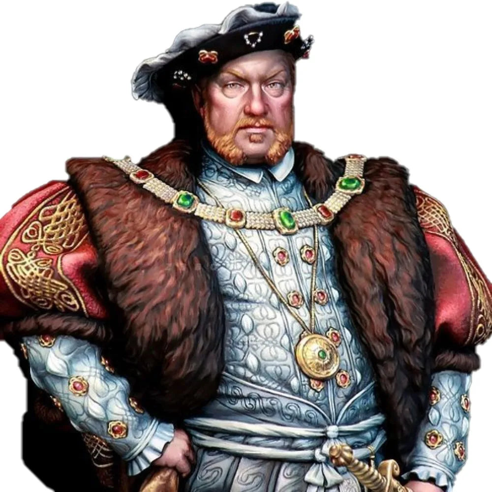 1/12 Renaissance British Noble, Resin Model Bust Kit, Military Theme, Unassembled and Unpainted