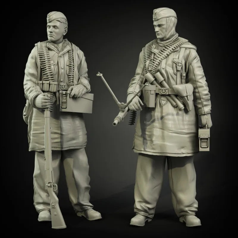 1/35 Cold War Soviet Red Army Soldier, 2 Figures, Resin Model Figure Kit, Unassembled and Unpainted