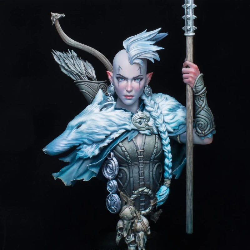 1/10 Ancient Norse Goddess of Winter, Resin Model Bust Kit, Unassembled and Unpainted
