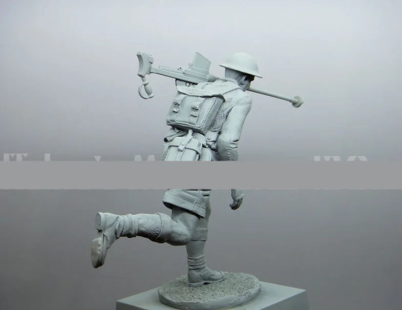 1/16 WWI American Soldier Doughboy, Resin Model Figure Kit, Unassembled and Unpainted