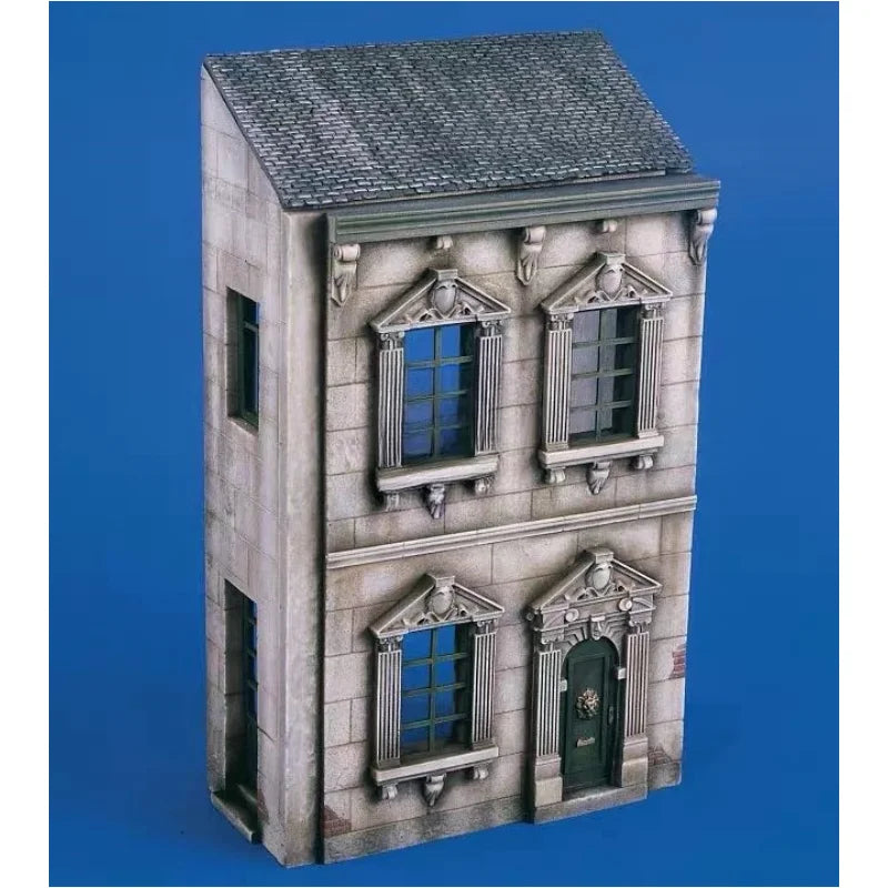 163mm Medieval European Town, 5 Figures, Resin Model Diorama Kit, Unassembled and Unpainted