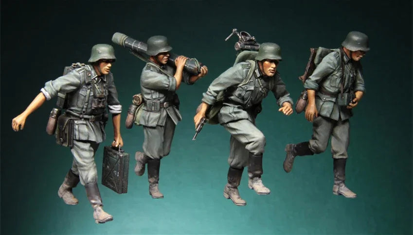 1/35 WWI Mortar Crew, 16 Figures, Resin Model Figure Kit, Unassembled and Unpainted