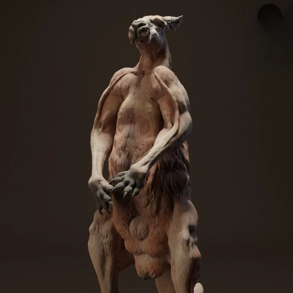 1/50 Red Kangaroo, 5 Figures, Resin Model Creature Kit, Wildlife Theme, Unassembled and Unpainted