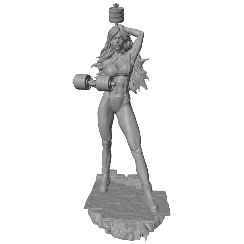 1/24 Female Barbarian with Battle Axe, Resin Model Figure Kit, Unassembled and Unpainted