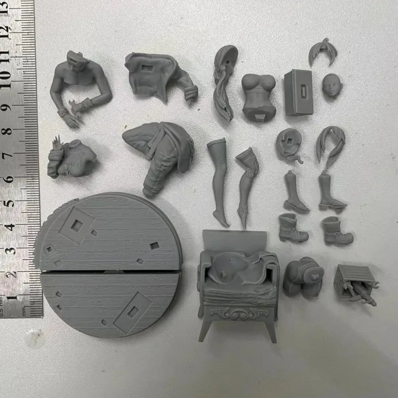 1/24 Fullmetal Alchemist, 2 Figures, Resin Model Figure Kit, Anime Theme, Unassembled and Unpainted