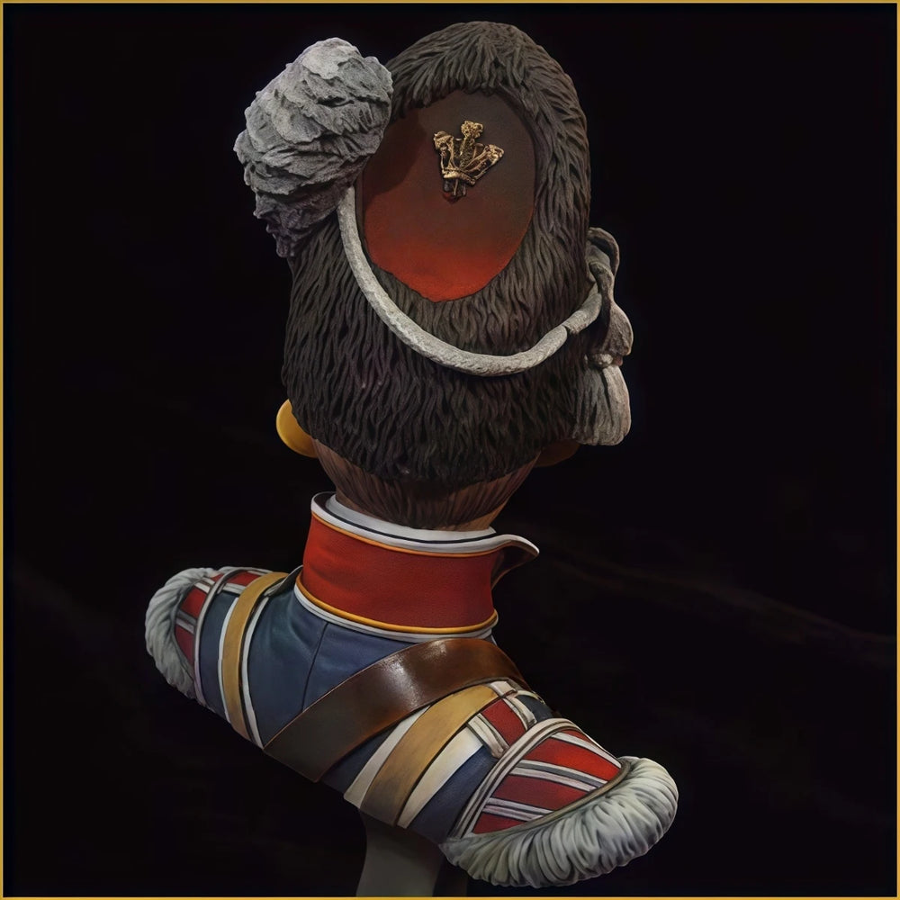 1/10 Napoleonic 18th Century Welsh Infantry Drummer, Resin Model Bust Kit, Unassembled and Unpainted