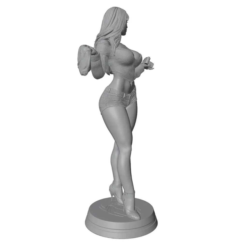 1/24 Pin-up with Accessories, Resin Model Figure Kit, Unassembled and Unpainted