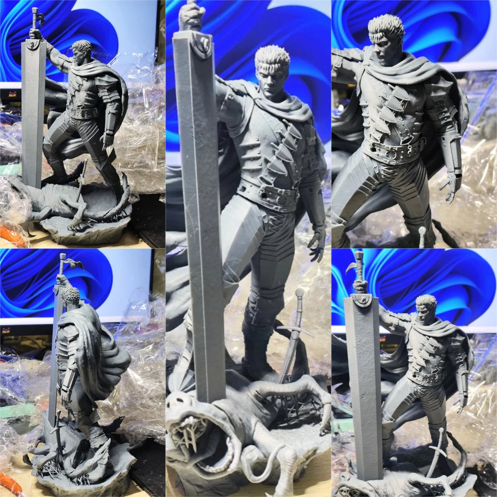Armored Fantasy Warrior with Winged Cape, Resin Model Figure Kit, Fantasy Theme, Unassembled and Unpainted