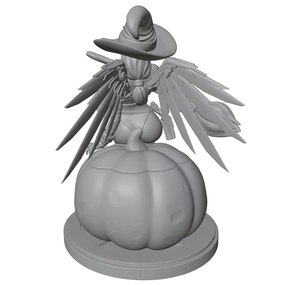 75mm Witch with Wings, Resin Model Figure Kit, Fantasy Theme, Unassembled and Unpainted
