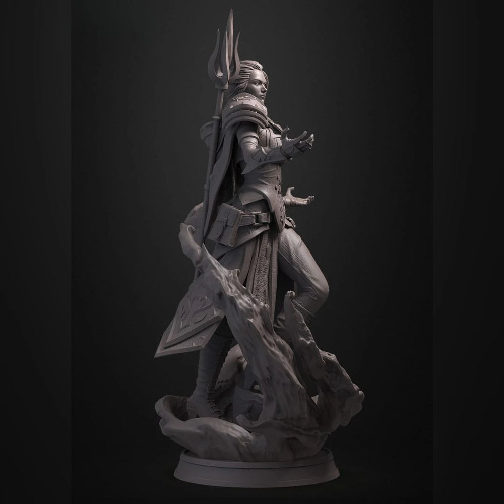 Female Fantasy Warrior Ornate Armor, Resin Model Figure Kit, Fantasy Theme, Unassembled and Unpainted