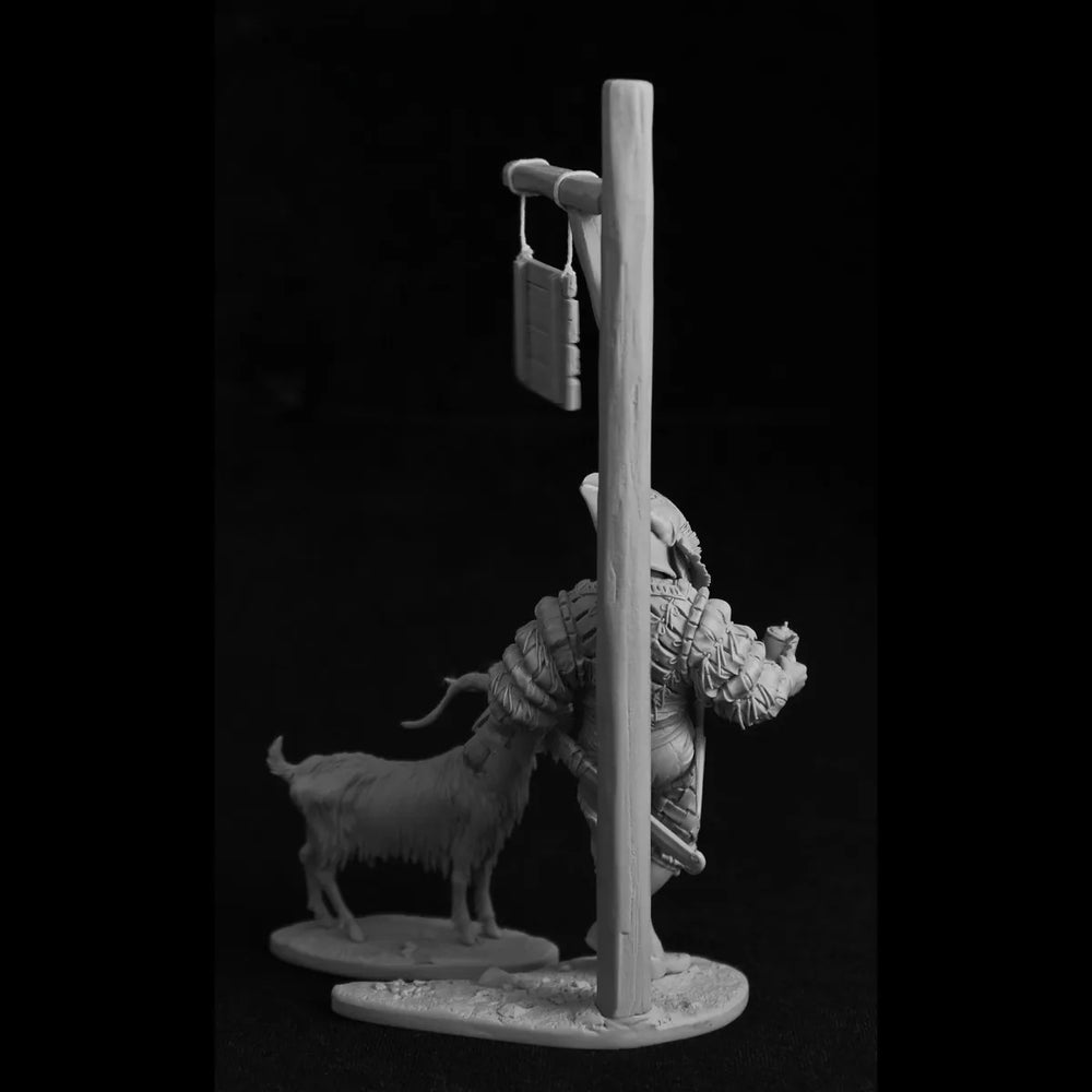 75mm Mercenary Battle, Resin Model Diorama Kit, Fantasy Theme, Unassembled and Unpainted