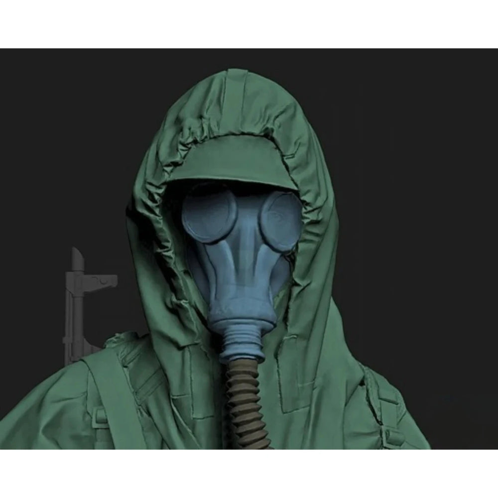 1/16 Cold War Soviet NBC Soldier, Resin Model Figure Kit, Unassembled and Unpainted