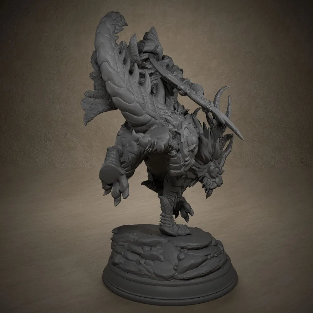 Winged Ornate Demon, Resin Model Figure Kit, Fantasy Theme, Unassembled and Unpainted