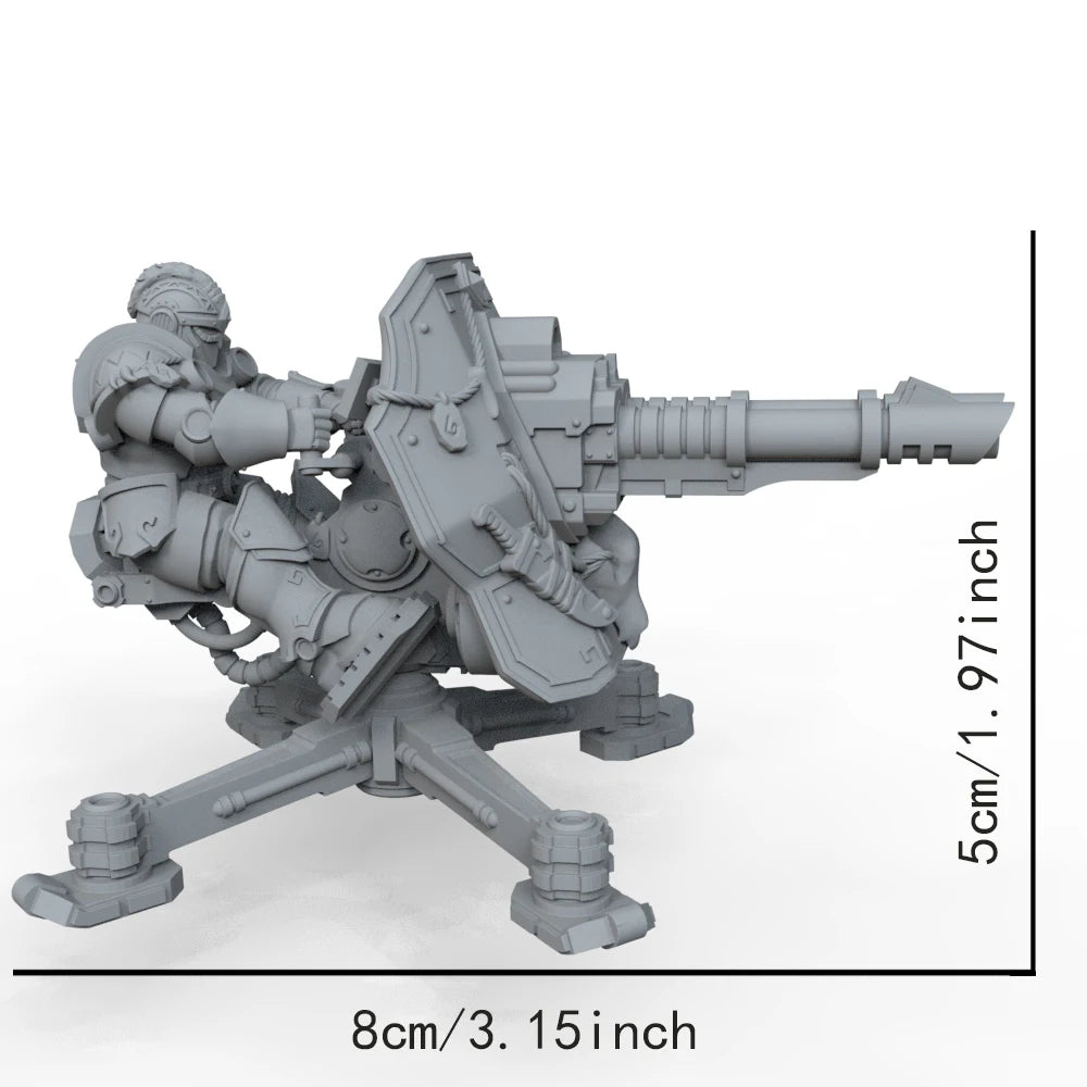 1/35 WWII Anti-Tank Gun, 2 Figures, Resin Model Vehicle Kit, Unassembled and Unpainted
