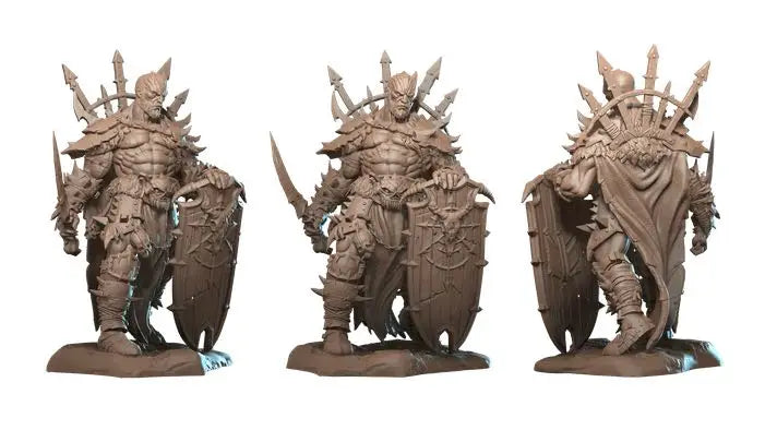 1/24 Demon Warrior, 4 Figures, Resin Model Figure Kit, Fantasy Theme, Unassembled and Unpainted