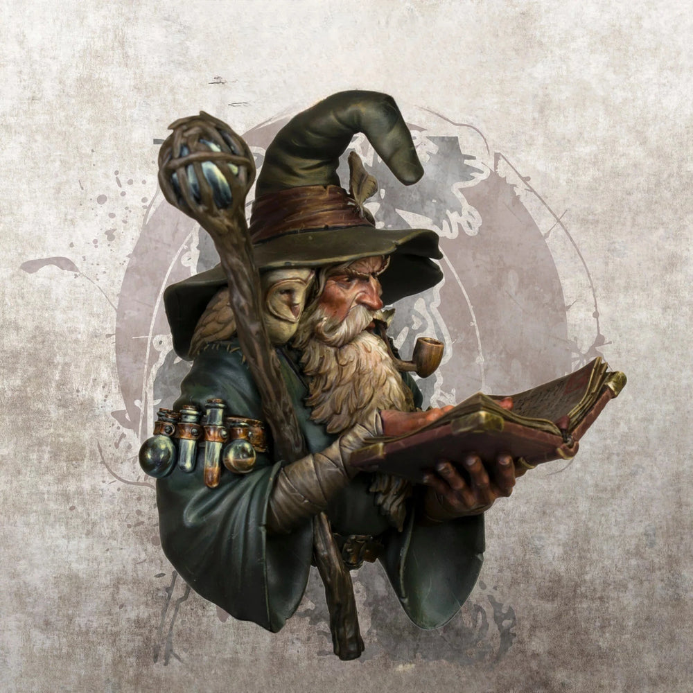 1/10 Dwarf Wizard, Resin Model Bust Kit, Fantasy Theme, Unassembled and Unpainted