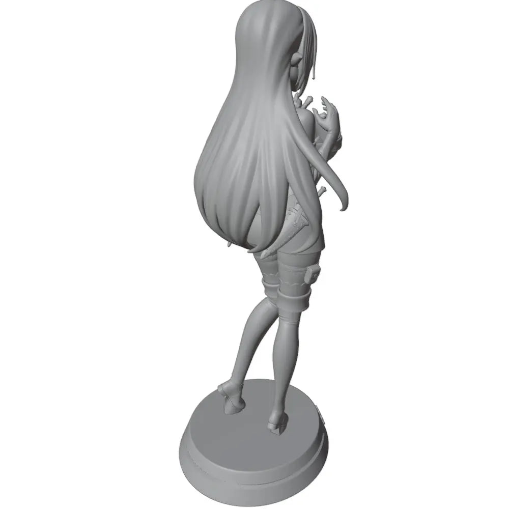 1/24 Long-Haired Anime Tactical Officer, Resin Model Figure Kit, Anime Theme, Unassembled and Unpainted