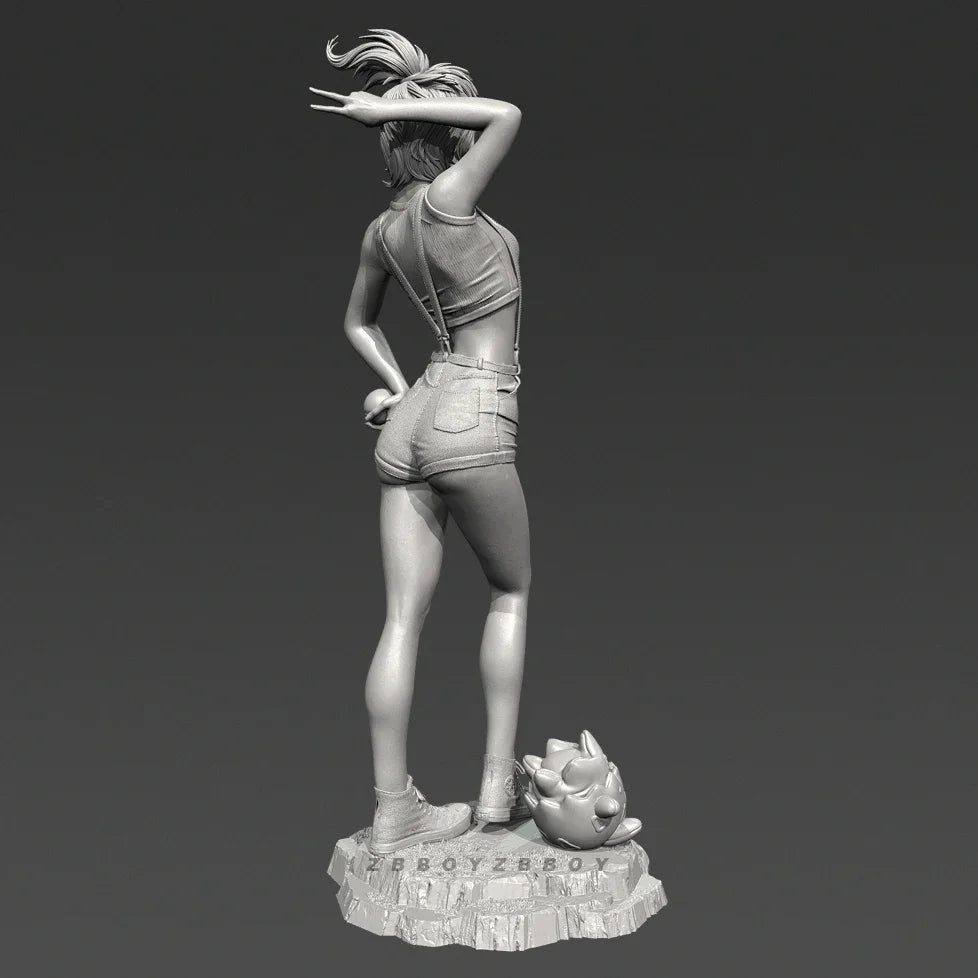 75mm Fantasy Pin-up Female, Resin Model Figure Kit, Unassembled and Unpainted