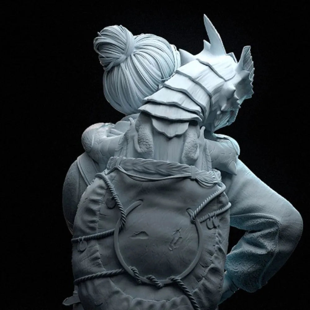 Winged Dragon Warriors, 4 Figures, Resin Model Figure Kit, Fantasy Theme, Unassembled and Unpainted