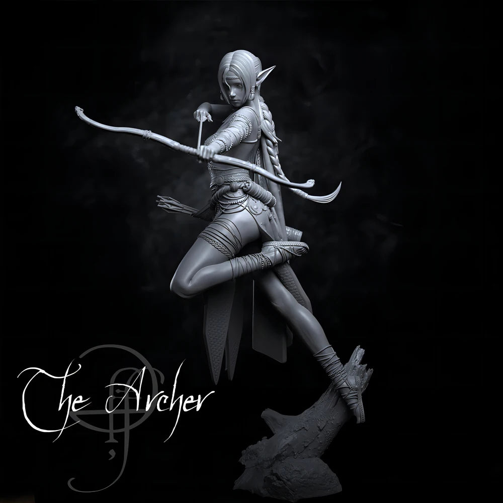1/24 Elf Archer, Resin Model Figure Kit, Fantasy Theme, Unassembled and Unpainted