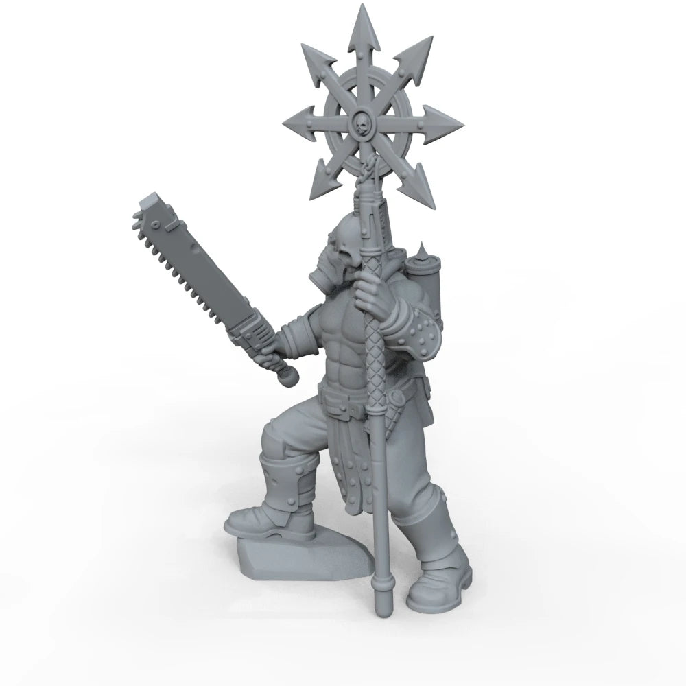 1/35 Medieval Flag Bearer Warrior, Resin Model Figure Kit, Unassembled and Unpainted