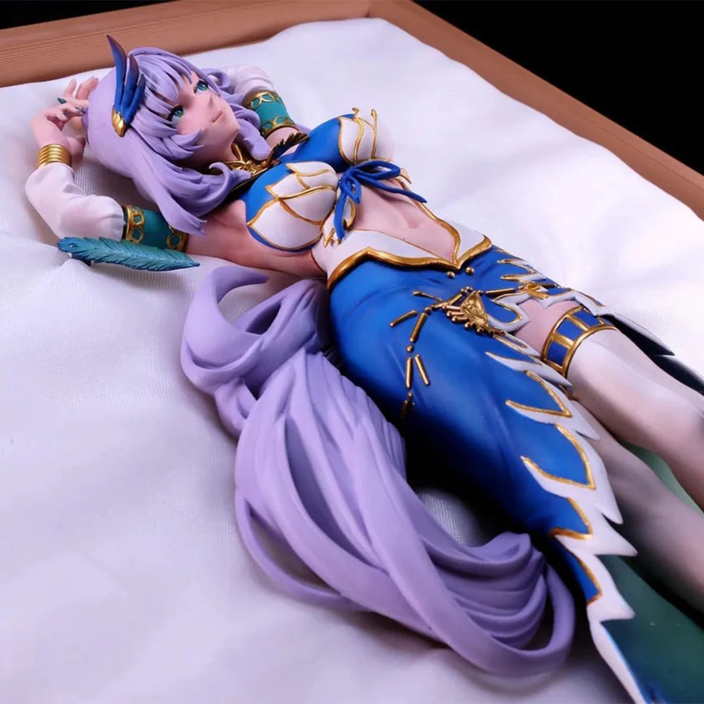 1/24 Sorceress with Purple Hair and Teal Petal Wings, Resin Model Figure Kit, Anime Theme, Unassembled and Unpainted