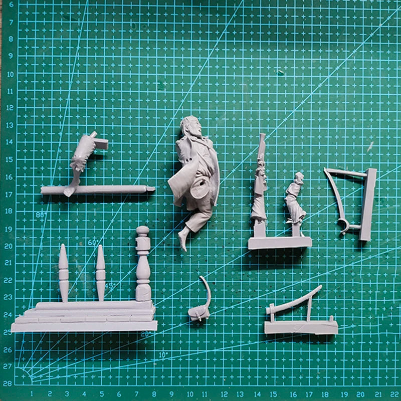 1/24 WWII Airborne Paratrooper, Resin Model Figure Kit, Unassembled and Unpainted