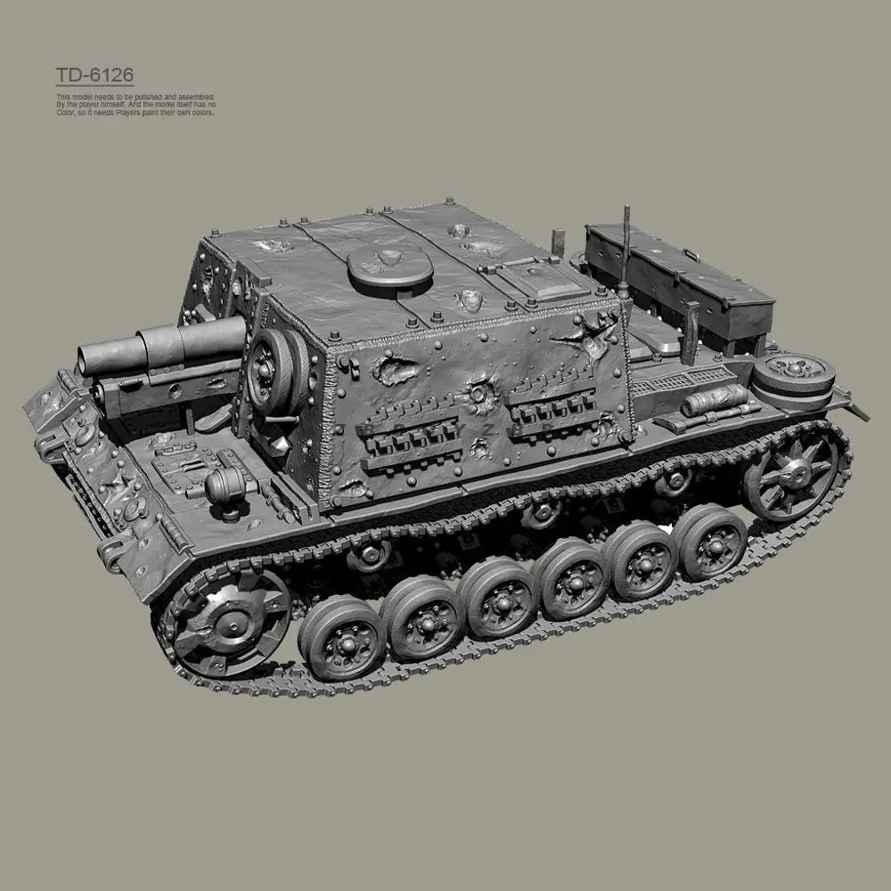 65mm WWII Combat Tanks, Resin Model Vehicle Kit, Unassembled and Unpainted