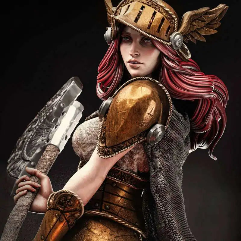 50mm Female Knight, Resin Model Figure Kit, Fantasy Theme, Unassembled and Unpainted