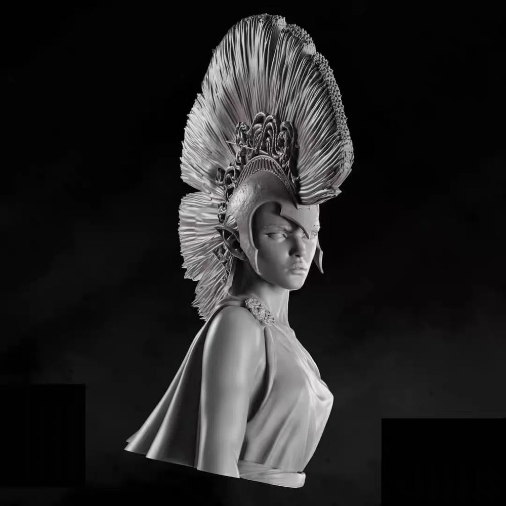1/10 Crowned Sorceress, Resin Model Bust Kit, Fantasy Theme, Unassembled and Unpainted