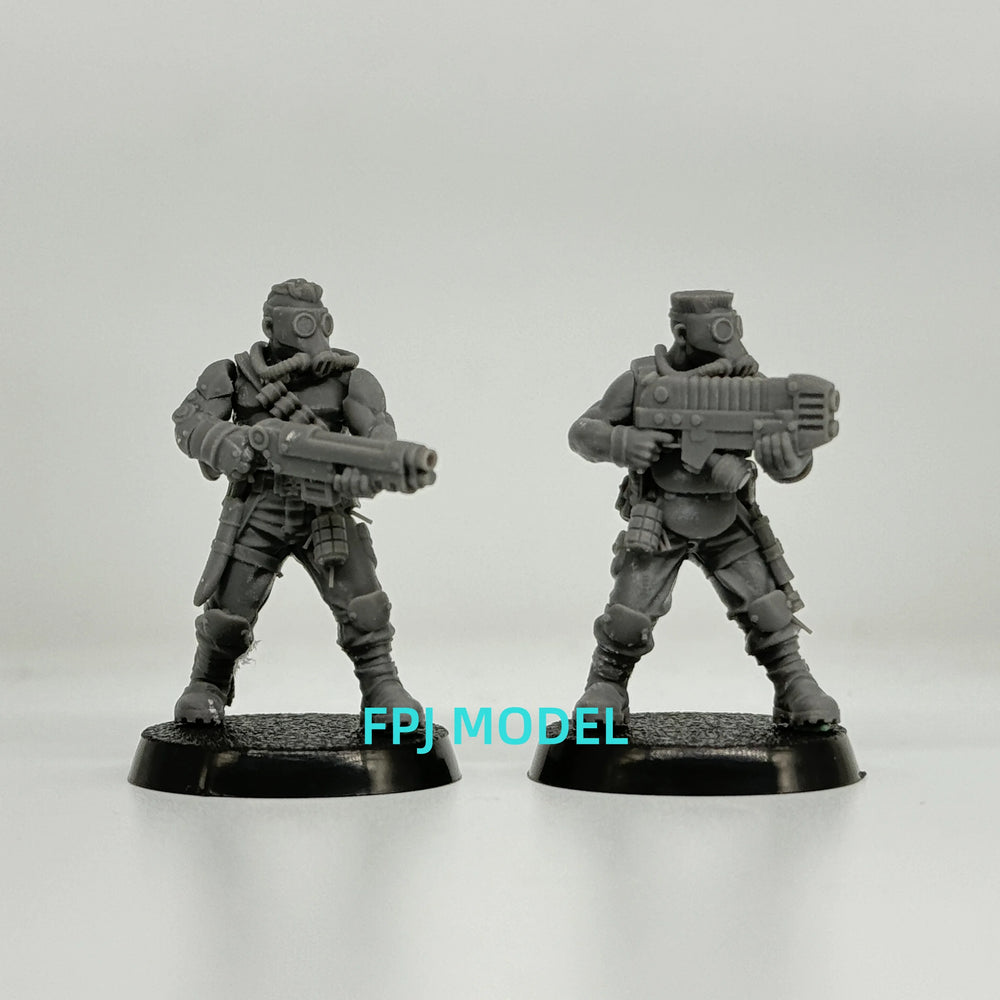 Dark Fantasy Guard Hunters, 25 Figures, Resin Model Figure Kit, Fantasy Theme, Unassembled and Unpainted